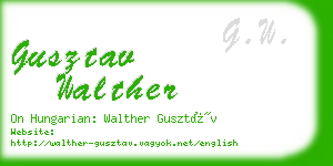 gusztav walther business card